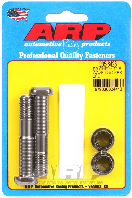 ARP 235-6423, BB Chevy 7/16in pro wave-loc 2pk rod bolt kit