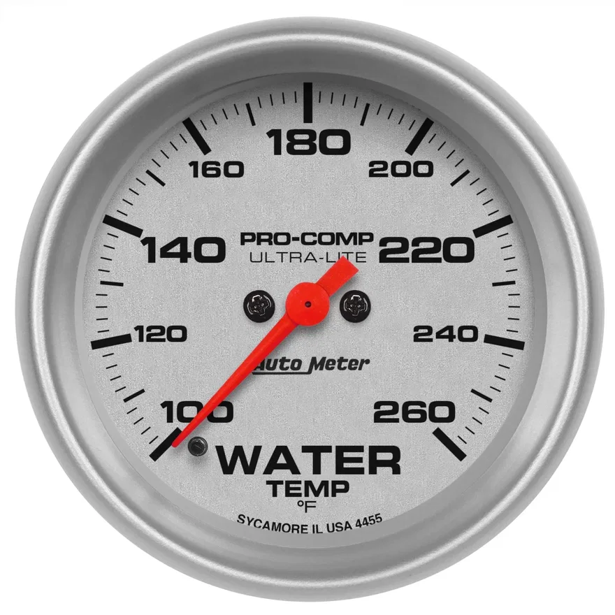 AutoMeter 4455, GAUGE; WATER TEMP; 2 5/8in.; 260deg.F; DIGITAL STEPPER MOTOR; ULTRA-LITE