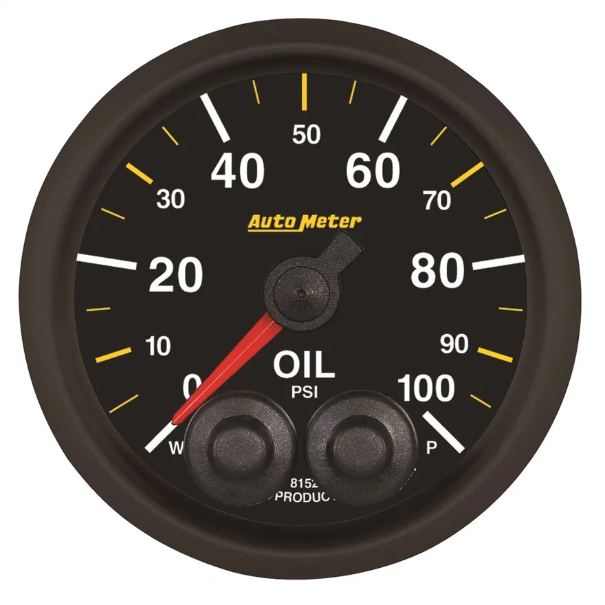 AutoMeter 8152-05702, GAUGE; OIL PRESS; 2 1/16in.; 100PSI; STEPPER MOTOR W/PEAK/WARN; NASCAR CAN