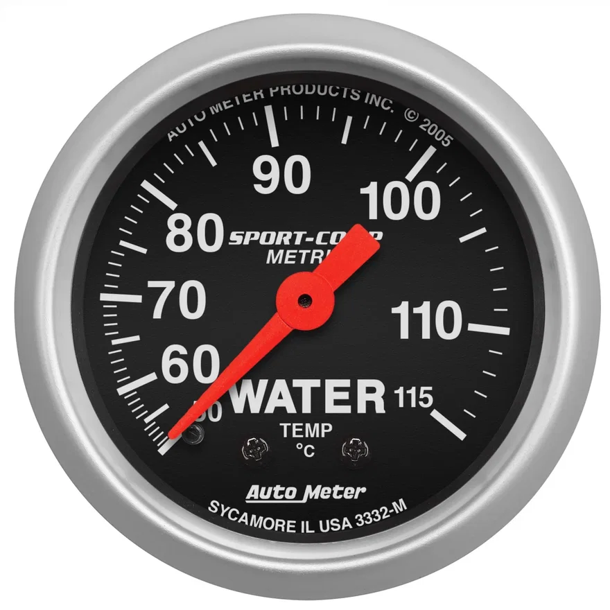 GAUGE; WATER TEMP; 2 1/16in.; 50-115deg.C; MECHANICAL; SPORT-COMP