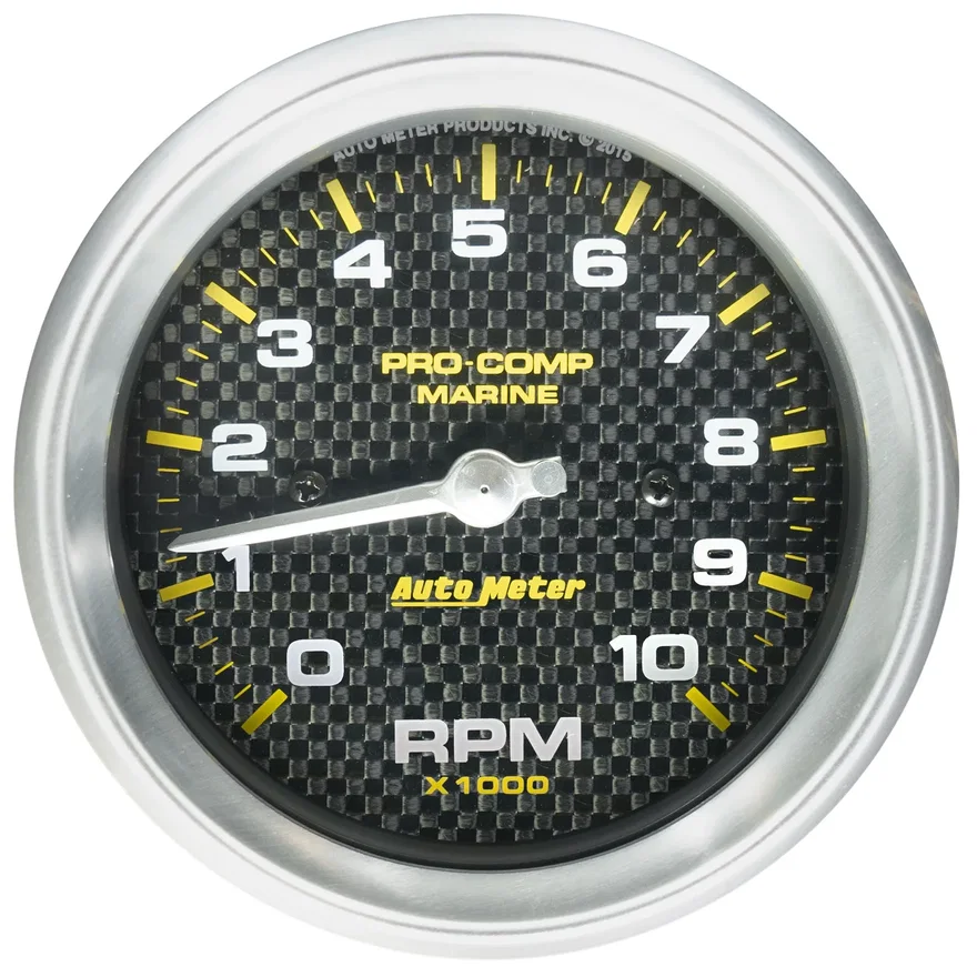 AutoMeter 200701-40, GAUGE; TACHOMETER; 3 3/8in.; 10K RPM; MARINE CARBON FIBER