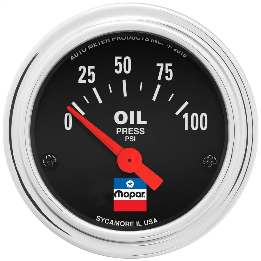 AutoMeter 880786, GAUGE; OIL PRESS; 2-1/16in.; 0-100 PSI; ELEC; MOPAR CLASSIC