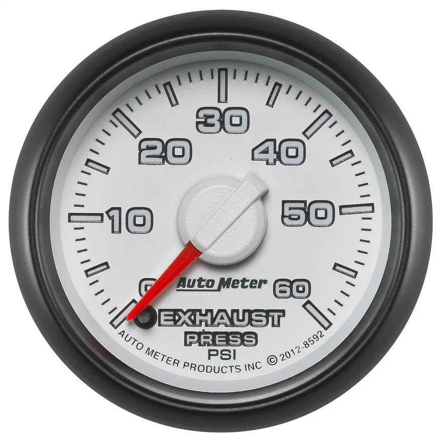 AutoMeter 8592, GAUGE; EXHAUST PRESS.; 2 1/16in.; 60PSI; STEPPER MOTOR; RAM GEN 3 FACTORY MATCH for Dodge