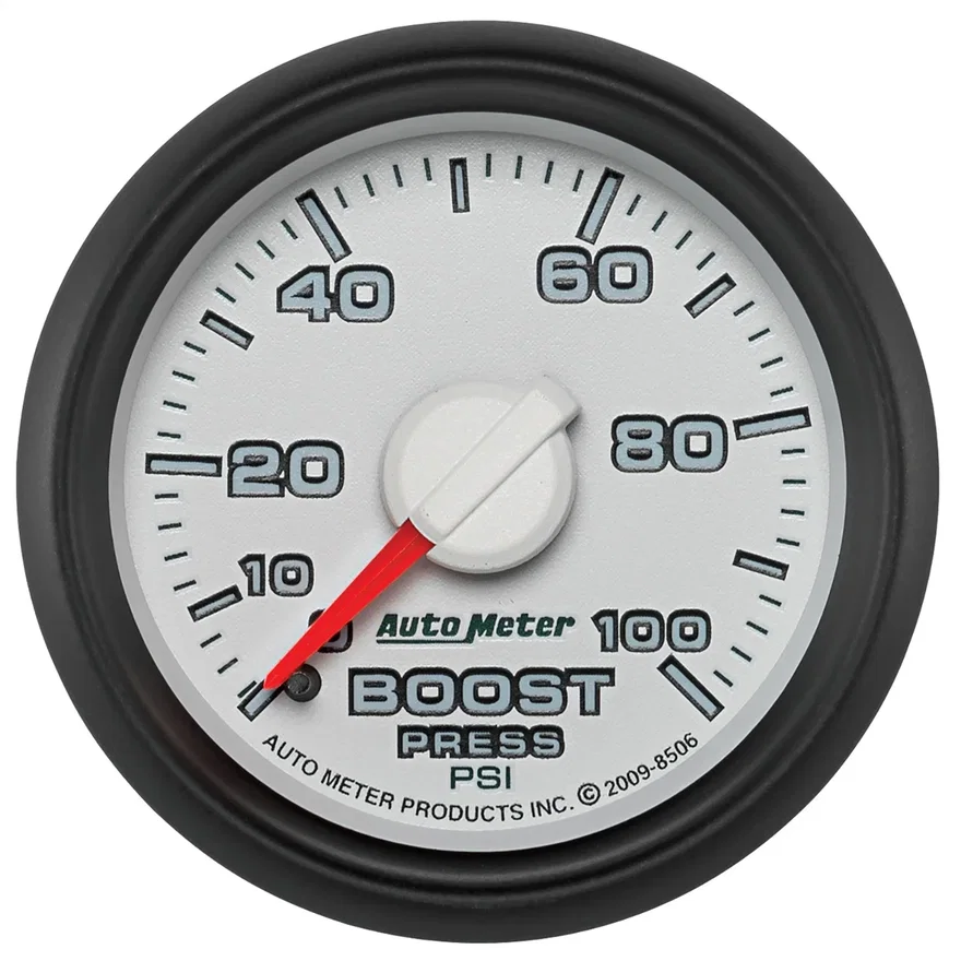 AutoMeter 8506, GAUGE; BOOST; 2 1/16in.; 100PSI; MECHANICAL; RAM GEN 3 FACTORY MATCH for Dodge