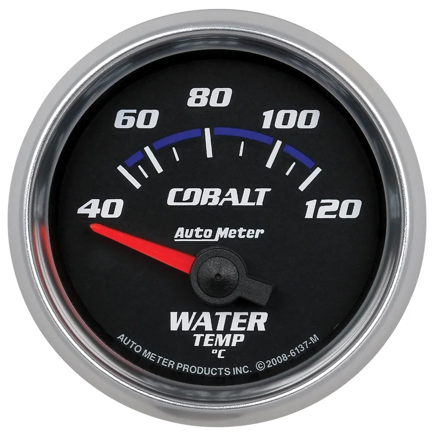 AutoMeter 6137-M, GAUGE; WATER TEMP; 2 1/16in.; 40-120deg.C; ELECTRIC; COBALT
