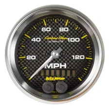 GAUGE; SPEEDOMETER; 3 3/8in.; 140MPH; GPS; CARBON FIBER image 1