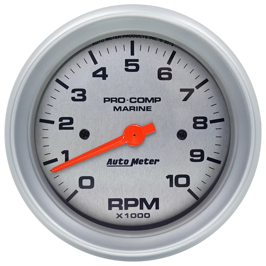 AutoMeter 200701-33, GAUGE; TACHOMETER; 3 3/8in.; 10K RPM; MARINE SILVER