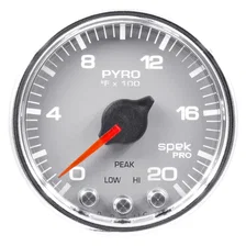 GAUGE; PYRO. (EGT); 2 1/16in.; 2000deg.F; STEPPER MOTOR W/PEAK/WRN; SLVR/CHRM; S image 3
