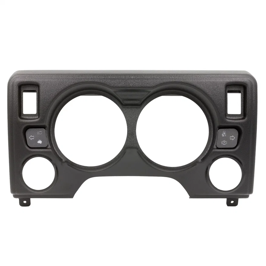 AutoMeter 90010, GAUGE MOUNT; DIRECT FIT DASH PANEL; 4 GAUGE (5in. X2; 2 1/16in. X2); JEEP TJ