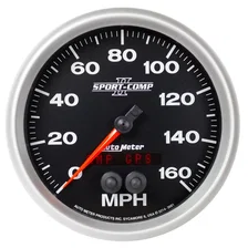 GAUGE; SPEEDOMETER; 5in.; 160MPH; GPS; SPORT-COMP II image 1