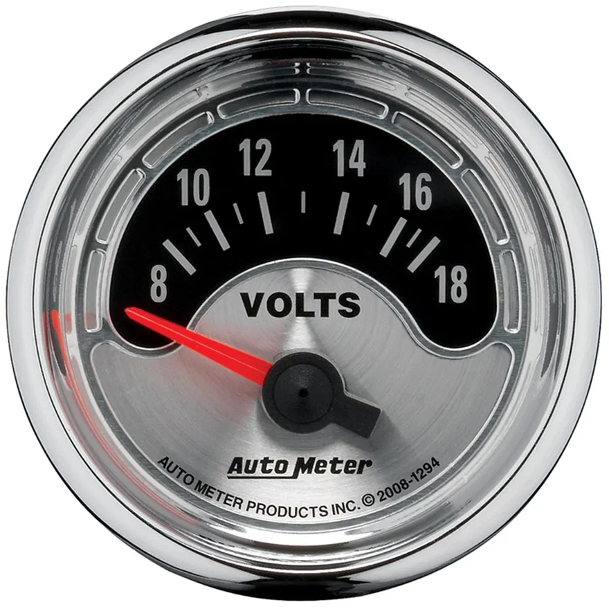 GAUGE; VOLTMETER; 2 1/16in.; 18V; ELEC; AMERICAN MUSCLE