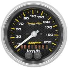 GAUGE; SPEEDOMETER; 3 3/8in.; 225KM/H; GPS; CARBON FIBER image 1