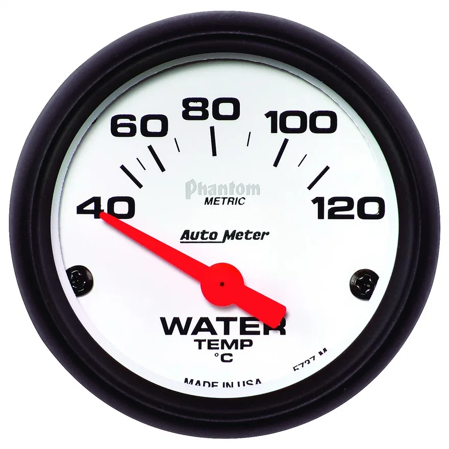 AutoMeter 5737-M, GAUGE; WATER TEMP; 2 1/16in.; 40-120deg.C; ELECTRIC; PHANTOM