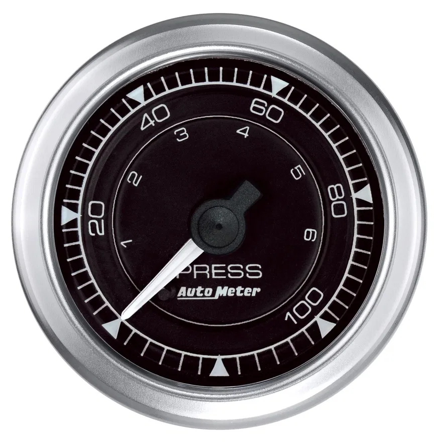 AutoMeter 8121, GAUGE; PRESS; 2 1/16in.; 100PSI; MECH; CHRONO