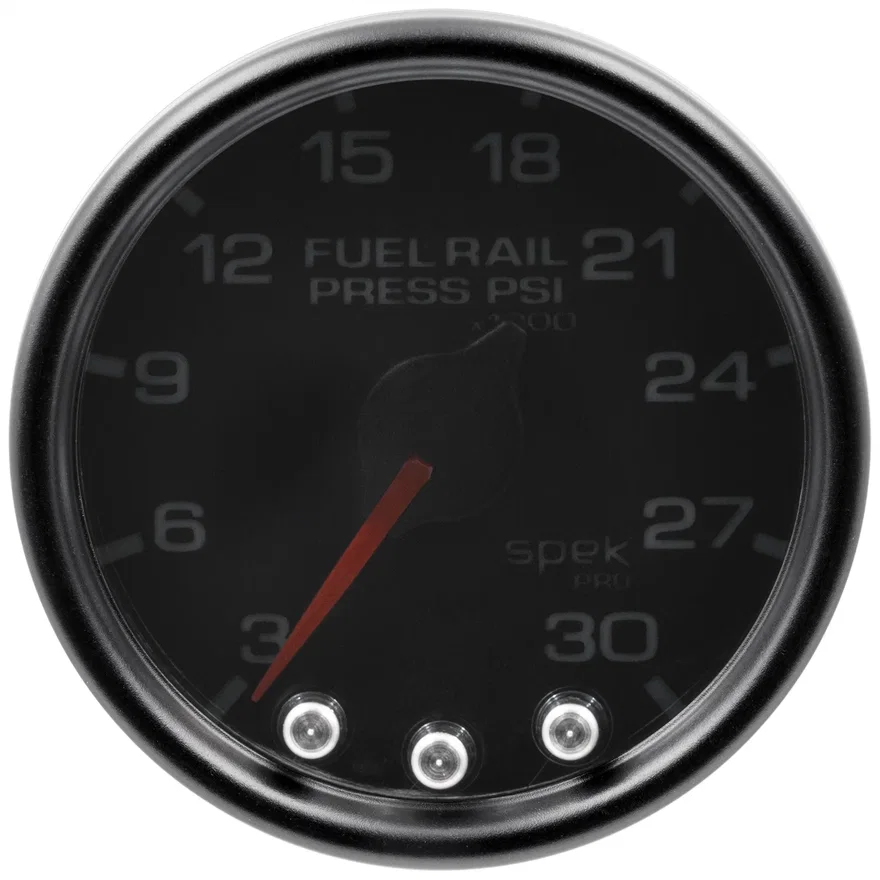 GAUGE; RAIL PRESS; 2 1/16in.; 30KPSI; STEPPER MOTOR W/PK/WRN; BLK/SMK/BLK; SPEK