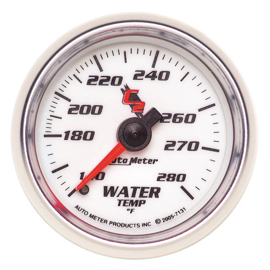 GAUGE; WATER TEMP; 2 1/16in.; 140-280deg.F; MECHANICAL; C2