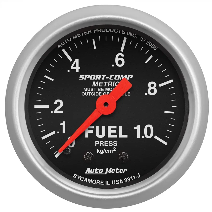 GAUGE; FUEL PRESSURE; 2 1/16in.; 1.0KG/CM2; MECHANICAL; SPORT-COMP