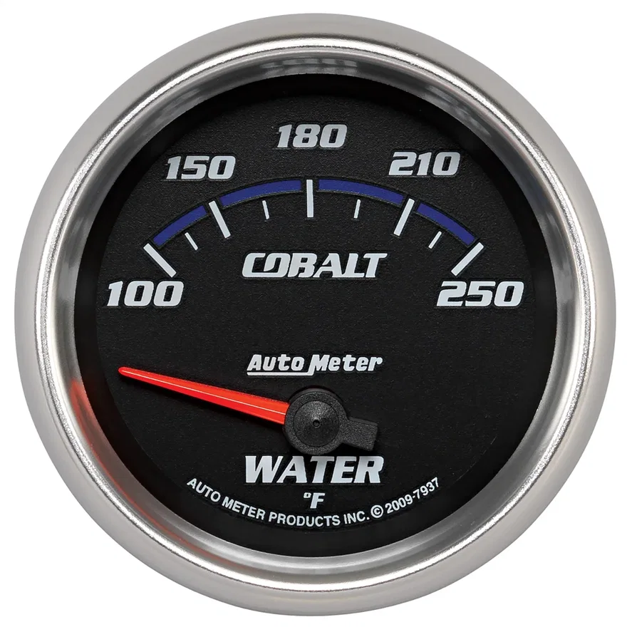 AutoMeter 7937, GAUGE; WATER TEMP; 2 5/8in.; 100-250deg.F; ELECTRIC; COBALT