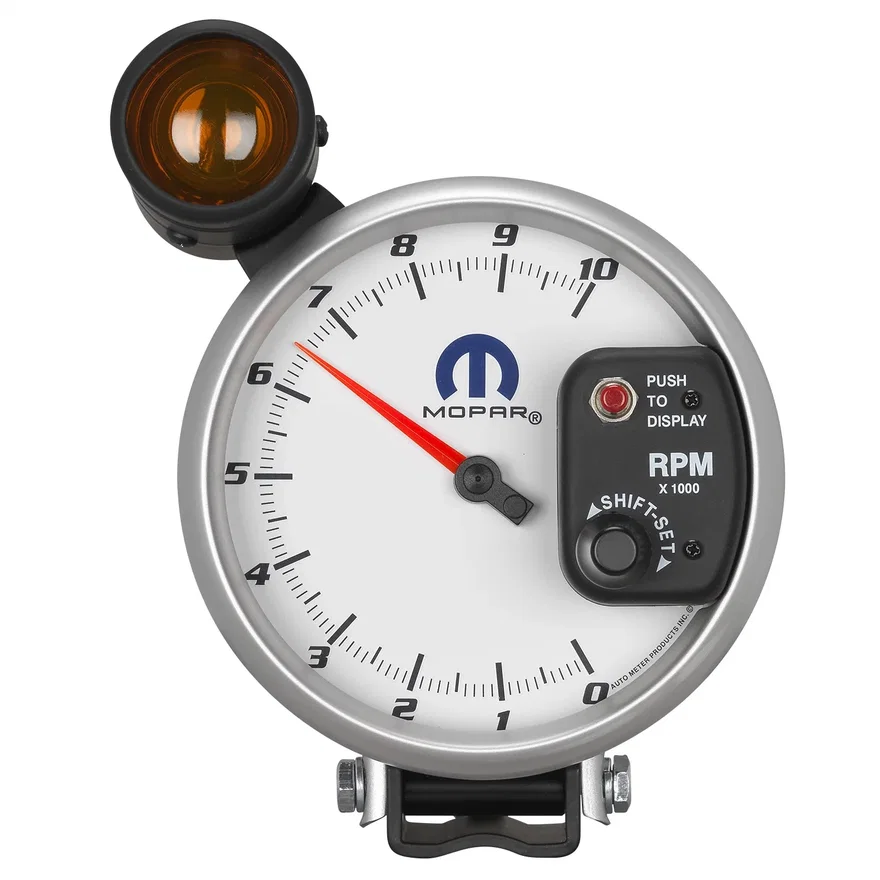 AutoMeter 880410, GAUGE; TACH; 5in.; 10K RPM; PEDESTAL W/SHIFT-LITE (VIPER V10/2.5PPR); WHT; MOPAR