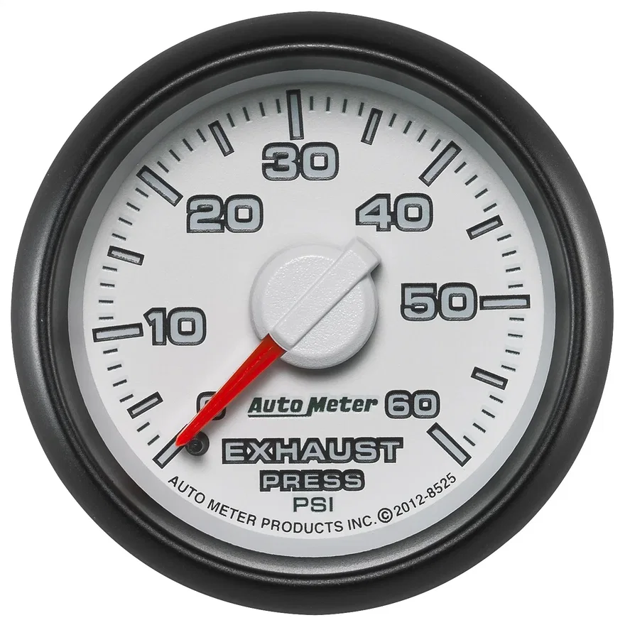 AutoMeter 8525, GAUGE; EXHAUST PRESS.; 2 1/16in.; 60PSI; MECHANICAL; RAM GEN 3 FACTORY MATCH for Dodge