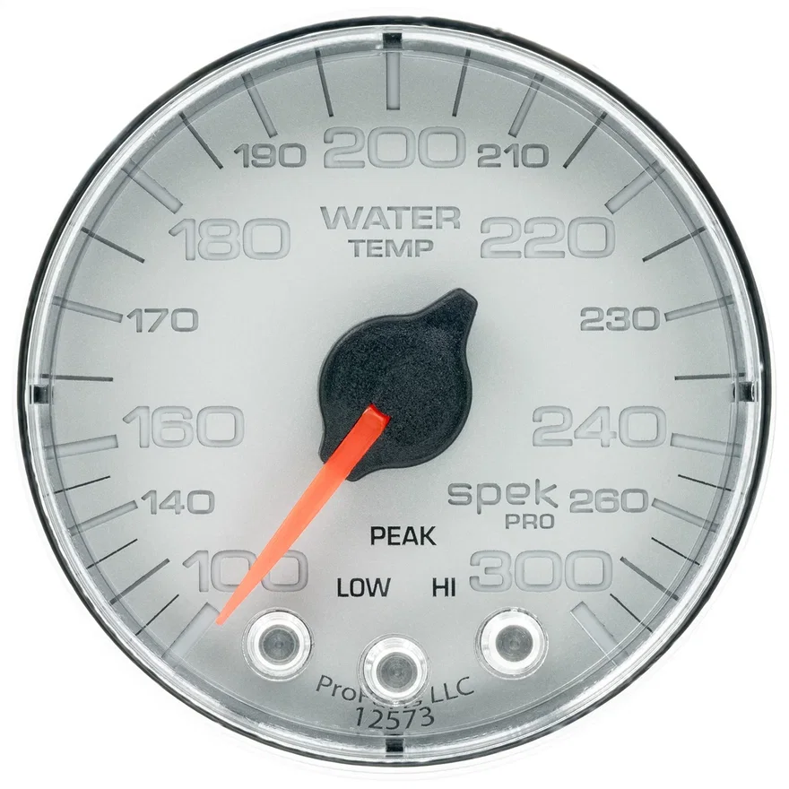 AutoMeter P346218, GAUGE; WATER TEMP; 2 1/16in.; 300deg.F; STEPPER MOTOR W/PEAK/WARN; SLVR/CHRM; SP