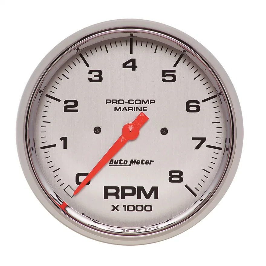 AutoMeter 200797-35, GAUGE; TACHOMETER; 5in.; 8K RPM; MARINE CHROME