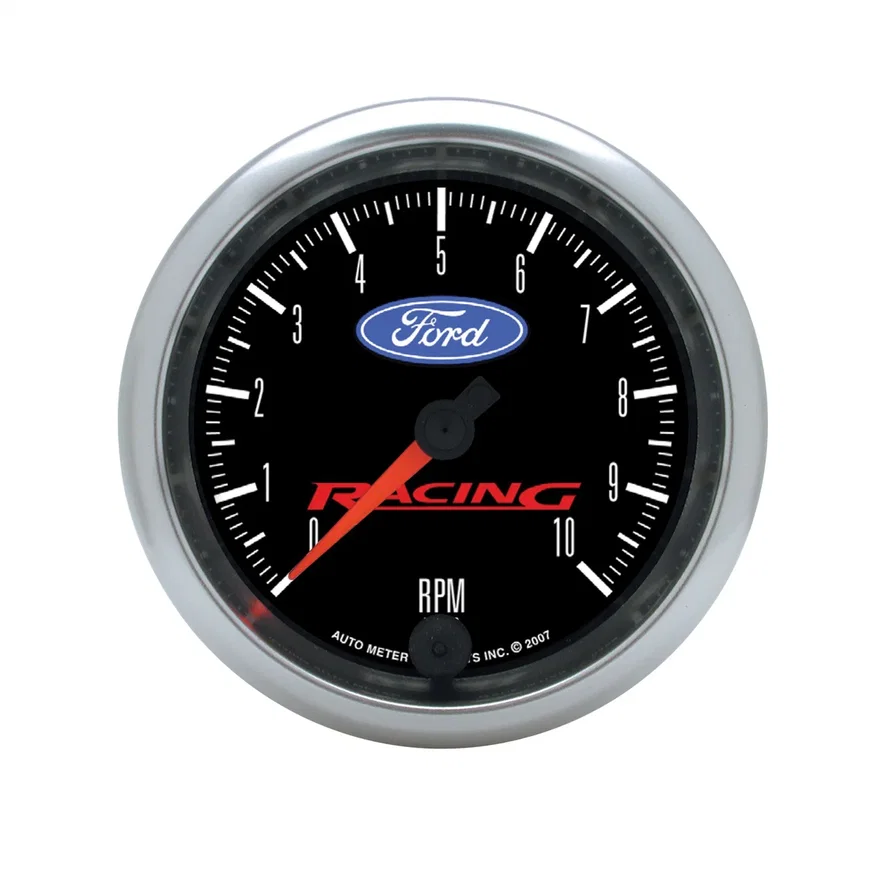 AutoMeter 880084, GAUGE; TACHOMETER; 3 3/8in.; 10K RPM; IN-DASH; FORD RACING
