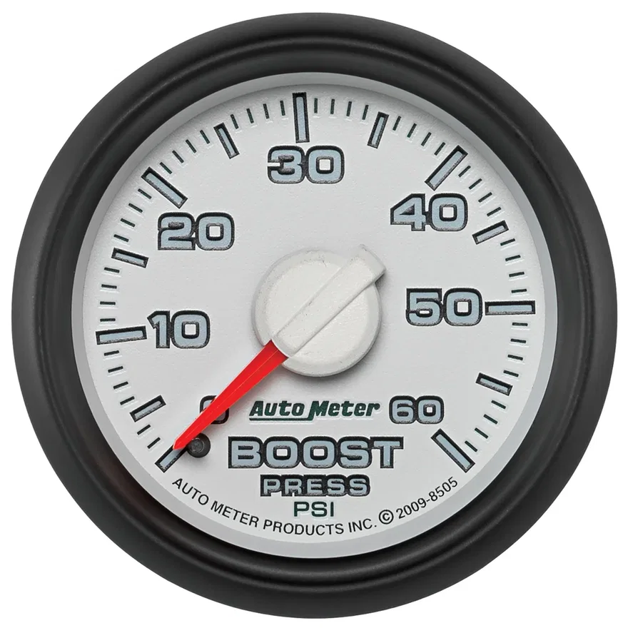AutoMeter 8505, GAUGE; BOOST; 2 1/16in.; 60PSI; MECHANICAL; RAM GEN 3 FACTORY MATCH for Dodge