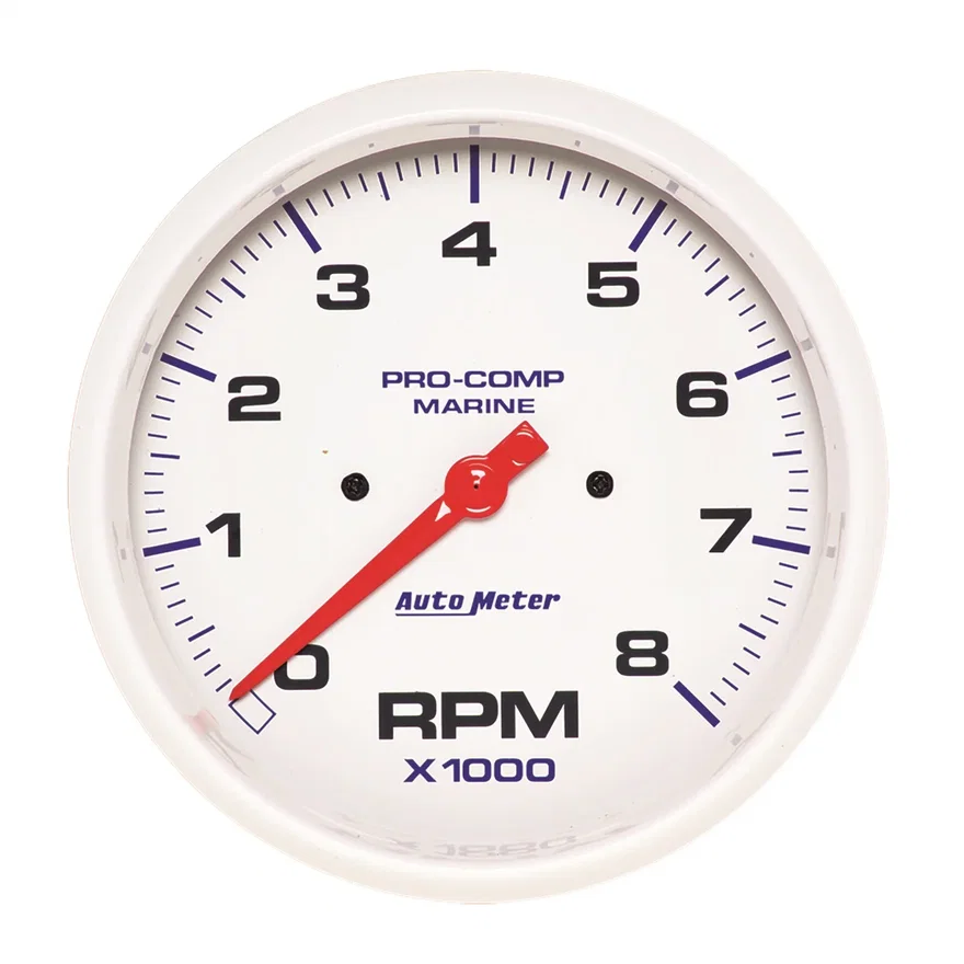 AutoMeter 200797, GAUGE; TACHOMETER; 5in.; 8K RPM; MARINE WHITE