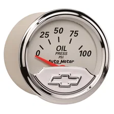 GAUGE; OIL PRESS; 2 1/16in.; 100PSI; ELEC; CHEVROLET HERITAGE BOWTIE image 4