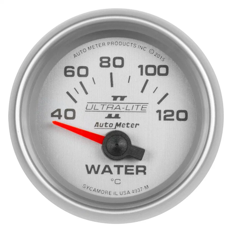 AutoMeter 4937-M, GAUGE; WATER TEMP; 2 1/16in.; 40-120deg.C; ELECTRIC; ULTRA-LITE II