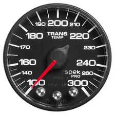 GAUGE; TRANS TEMP; 2 1/16in.; 300deg.F; STEPPER MOTOR W/PEAK/WRN; BLK/BLK; SPEK- image 2