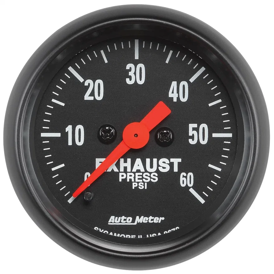 AutoMeter 2672, GAUGE; EXHAUST PRESS; 2 1/16in.; 60PSI; DIGITAL STEPPER MOTOR; Z-SERIES