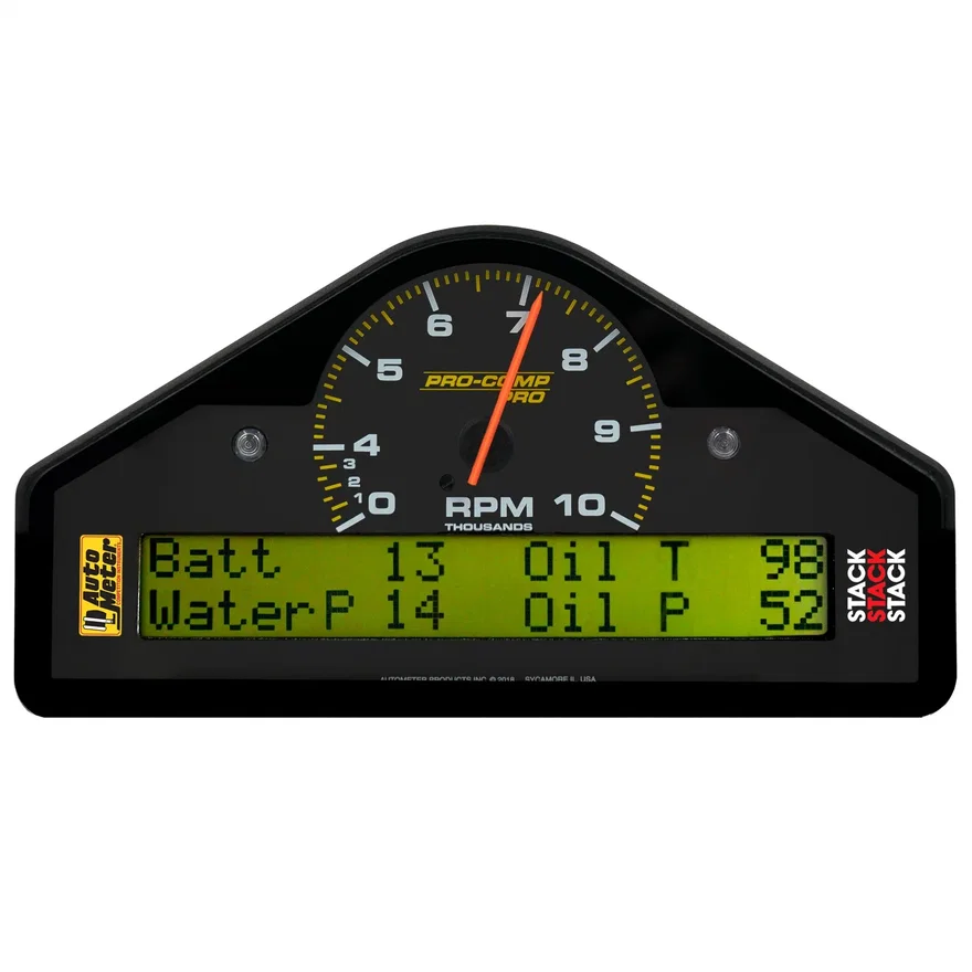 AutoMeter 6014, RACE DASH DISPLAY; 10K RPM/WTRP/FUELP/OILP/OILT/WTMP/VOLT; PRO-COMP