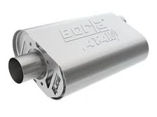 CrateMuffler Muffler Chevrolet LS3 6.2L V8 Stock Output 2.5 in. Offset Inlet/ 2.5 in. Center Outlet ATAK image 1