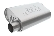 CrateMuffler Muffler Chrysler/ Dodge/ Plymouth/ Mopar Big Block 383/ 413/ 426/ 440 CID V8 Moderate Output 2.5 in. Offset Inlet/ 2.5 in. Offset Outlet S-Type image 1