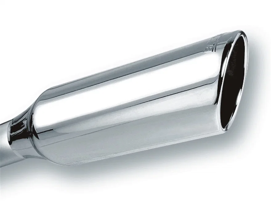Tip 2.25in Inlet/ 4in Outlet Single Round Rolled-Edge Angle-Cut