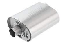 CrateMuffler Muffler Ford Coyote 5.0L V8 Moderate Output 2.5 in. Offset Inlet/ 2.5 in. Center Outlet S-Type image 1