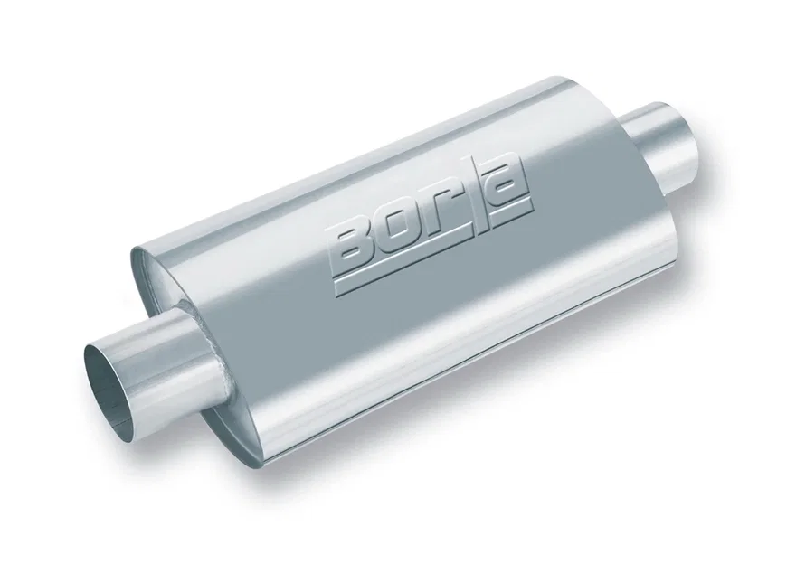 XR-1 Sportsman Racing Muffler 2.5in Center Inlet/ 2.5in Center Outlet 4.5in x 7.88in Oval x 16in Long Body
