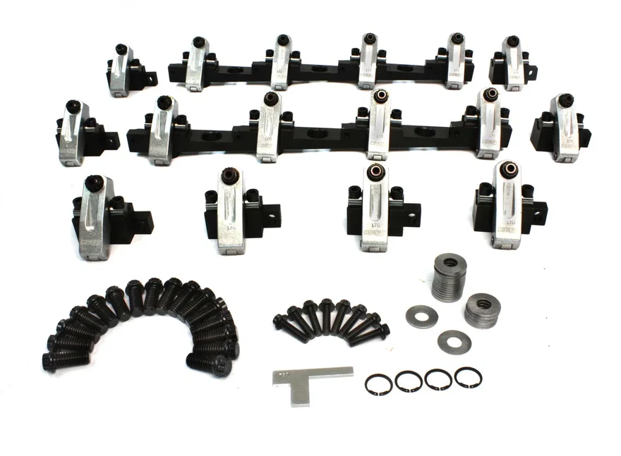 COMP Cams 1520CPG, Shaft-Mount Aluminum 1.7 Ratio Rocker Kit for BBC w/ RHS Pro Action 320/360