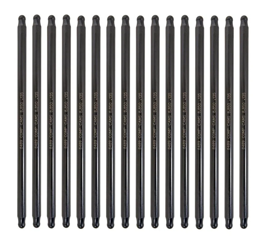 COMP Cams 8489-16, Hi-Tech One-Piece 8.850" Long, .135" Wall, 3/8" Diameter Pushrod Set