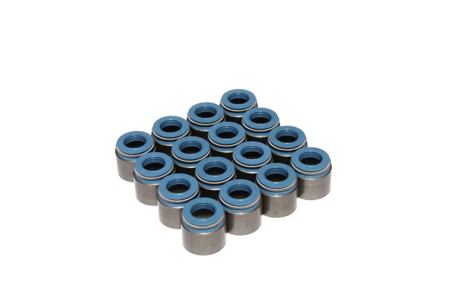 COMP Cams 521-16, Set of 16 Metal Body Viton Valve Seals for .500" Guide Size, 3/8" Valve Stem