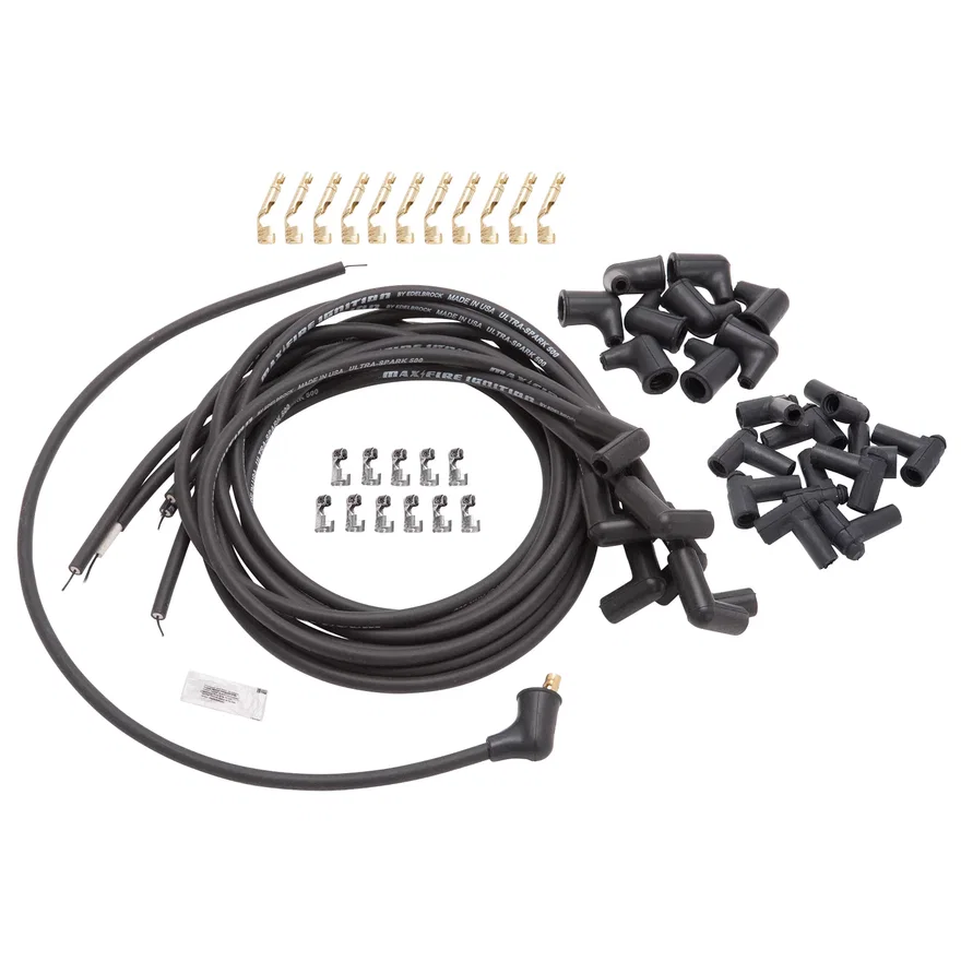 Edelbrock 22701, Max-Fire Engine Specific (Ultra-Spark 500) High Performance Spark Plug Wire Set
