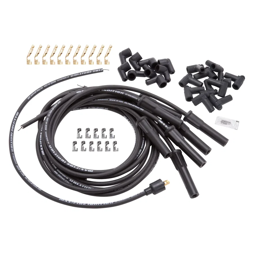 Edelbrock 22700, Max-Fire Engine Specific (Ultra-Spark 500) High Performance Spark Plug Wire Set