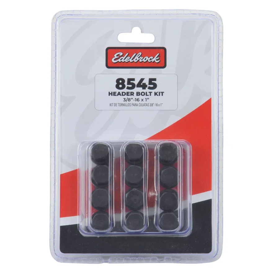Exhaust Header Bolts #8545, 3/8"-16 X 3/4", Black Oxide (Set Of 12)