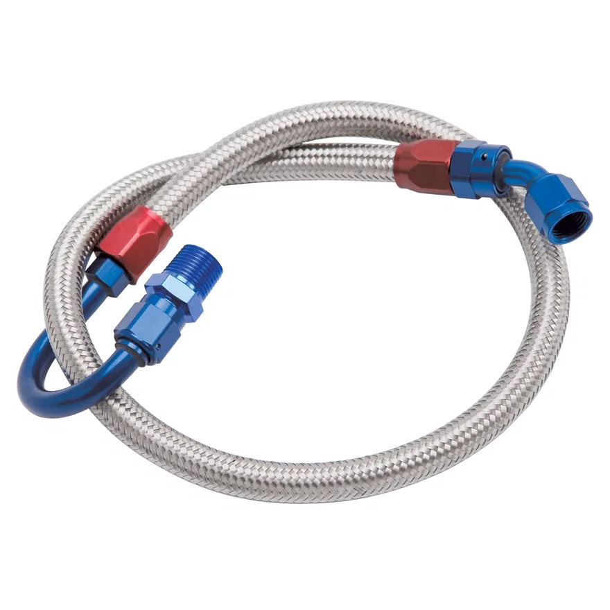 Edelbrock 8125, Braided Stainless Steel Fuel Hose Kit