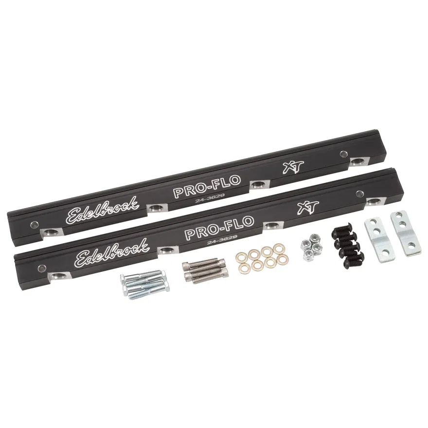 Edelbrock 3629, Fuel Rail Kit for LS1 -6 AN in Black Finish