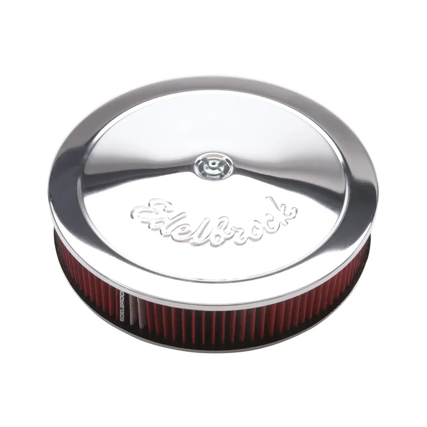 Pro-Flo Chrome 14" Round Air Cleaner with 3" Cotton Element