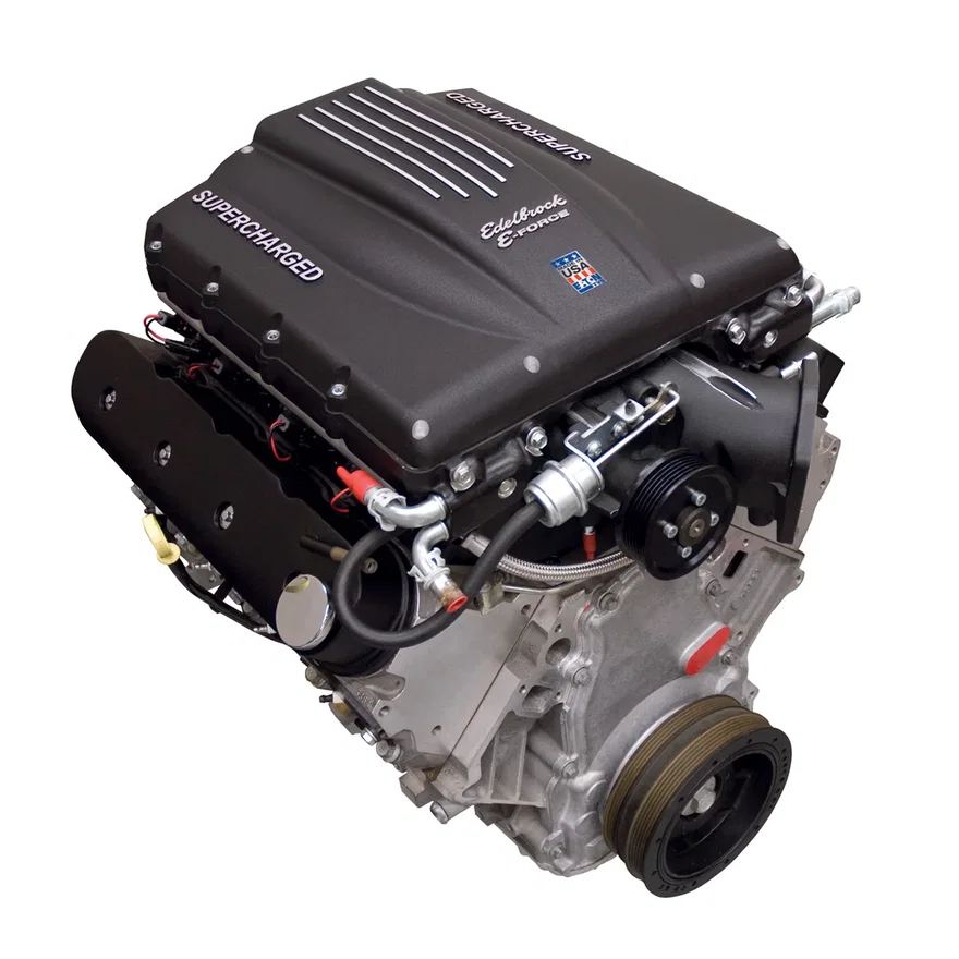 Edelbrock 46750, Crate Engine #46750 GM LS3 Gen V 416, Supercharged, 720 HP, 695 ft-lbs