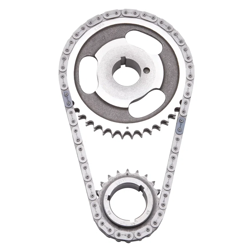 Edelbrock 7812, Performer-Link Adjustable True-Roller Timing Chain Set for Pontiac